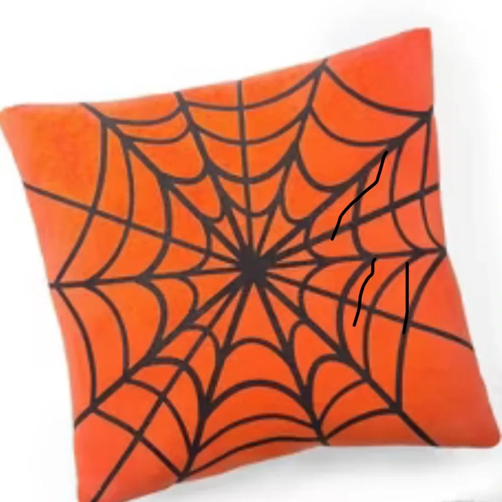 NEW!! Bullseye Playground Mini Decorative Halloween Spider & Web Pillow Set(NWT)